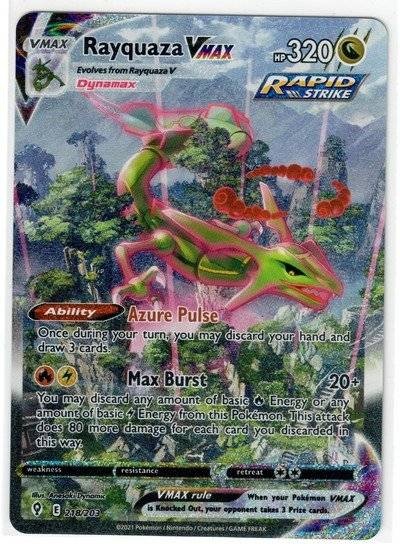 2021 Rayquaza VMAX Alt Art PSA 10